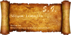 Sólyom Izabella névjegykártya