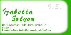 izabella solyom business card